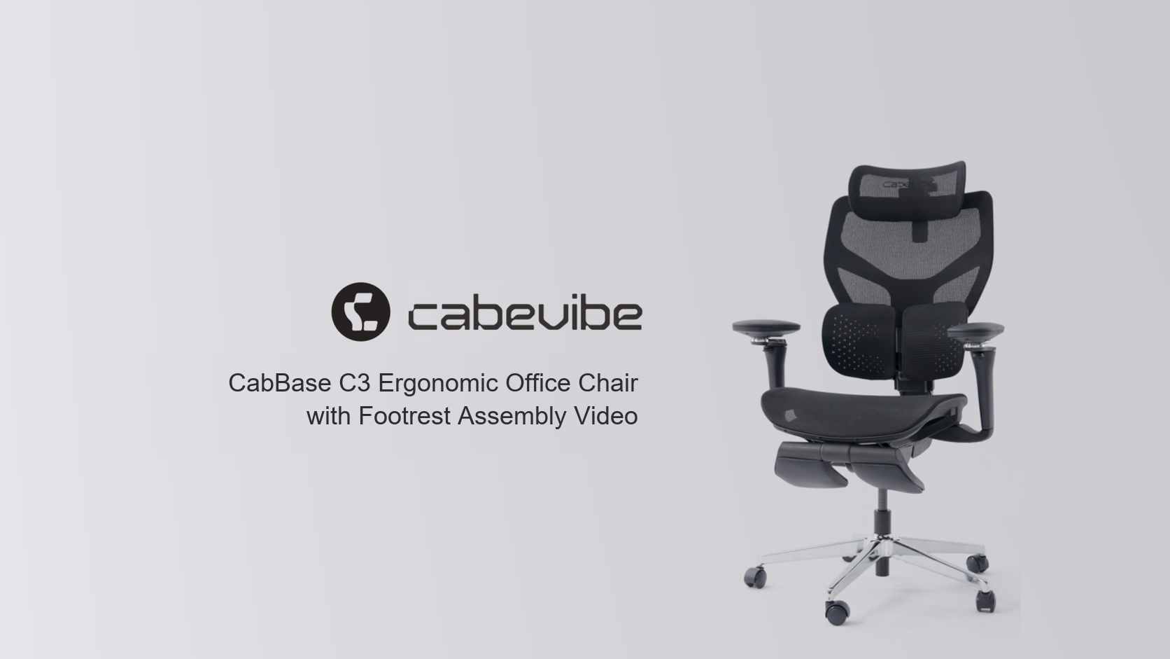 CabeVibe CabBase C3 ergonomic office chair assembly video preview